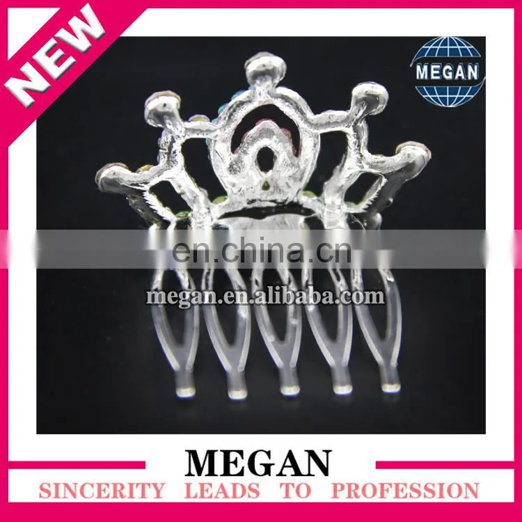 Women rhinestone crystal Crown Comb hair clip bridal tiara crown hair accessories