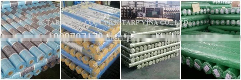 BLUE WHITE BLUE STRIPE PE TARPAULIN 100GSM