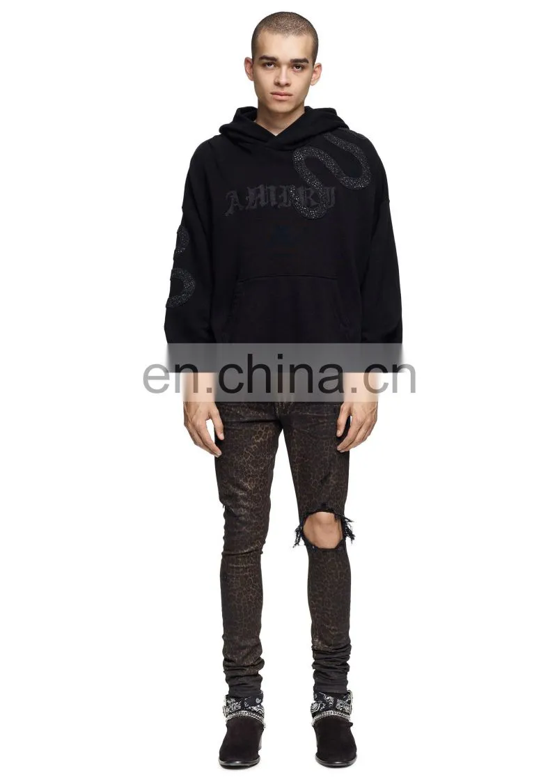 DiZNEW FOIL Coated BROKEN TEXTILES STRETCH Denim JEANS FOR MEN