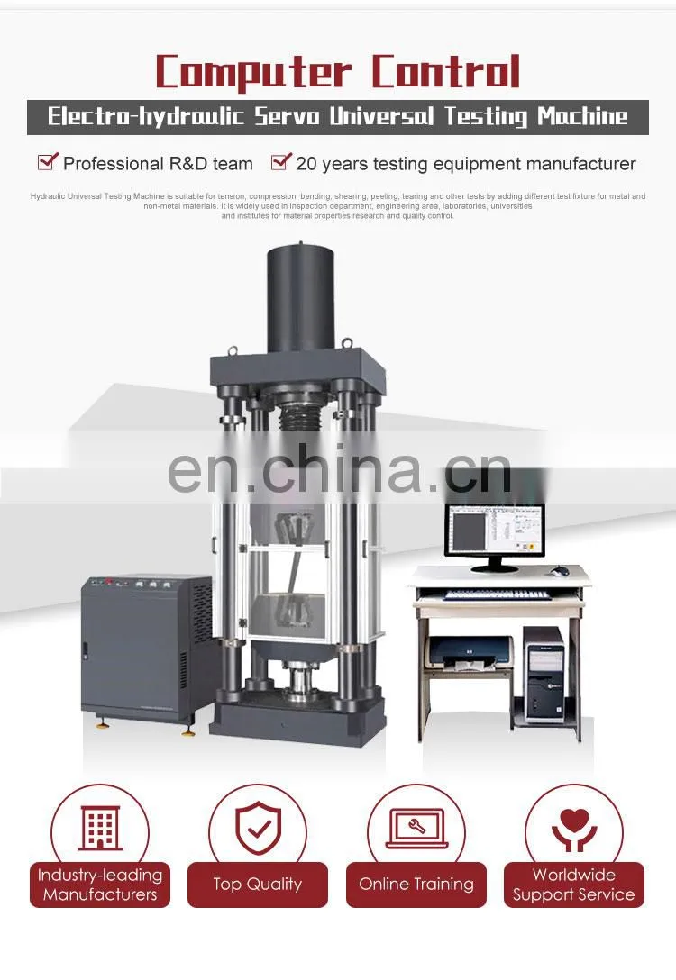 WAW-300F 30Ton Computer Control Single Space Electro-hydraulic Servo Universal Testing Machine