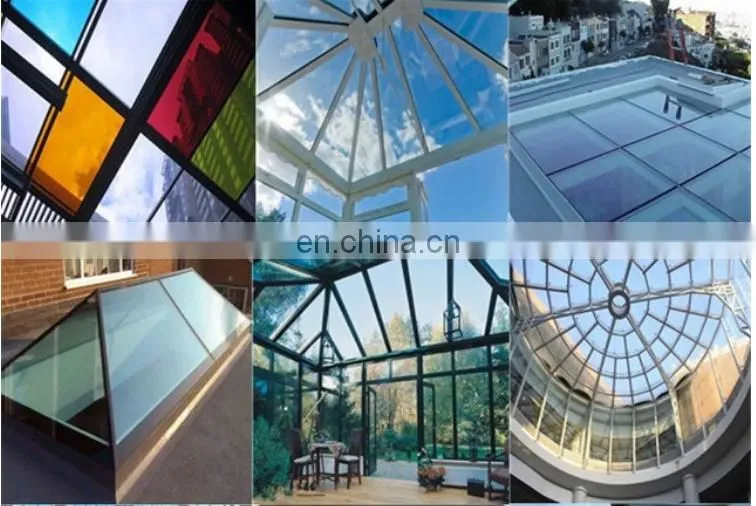 High safety architectural roof skylight tempered laminated glass