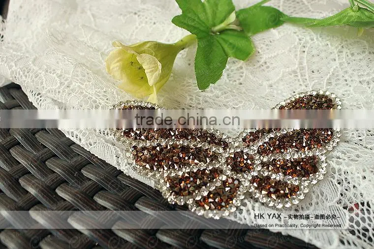 jw0912 New Design Fancy Rhinestone Applique;Flower Rhinestone Patch;Wholesale Rhinestone Applique