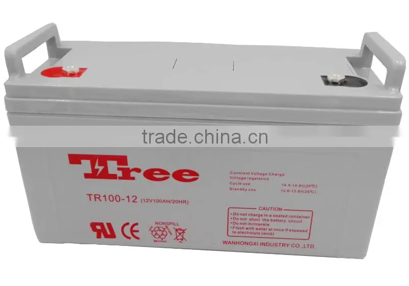 Maintenance Free sla Battery 12v 100ah solar gel Battery manufacturer