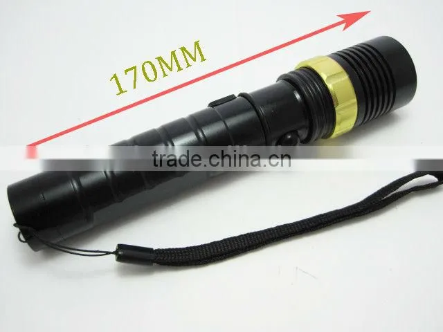 zoomable CREE Q5 LED flashlight with USB charger