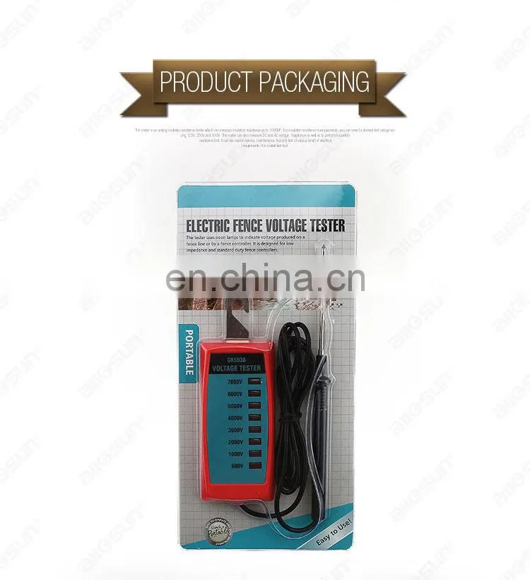 Electric Fence Voltage Tester 600V to 7000V Fence Controllers Neon Lamps No Battery Voltage Detector Pocket Size all-sun GK503B