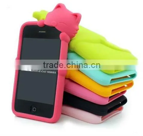 Cathead Silicone Rubber Sleeve For Apple Iphone 4 4s