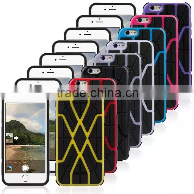 2 in 1 For Apple iphone 6 plus 5.5" silicone CASE