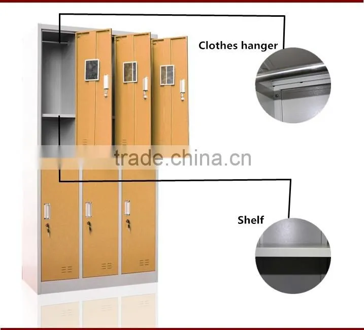 Steel Material Office Furniture Locker Cold Rolled Steel Lockers For Changing Room General Use Steel Staff Locker