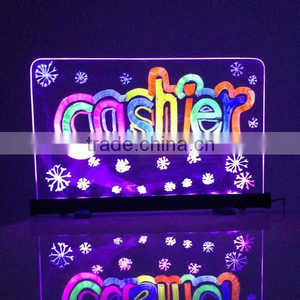 small carved LED ad board