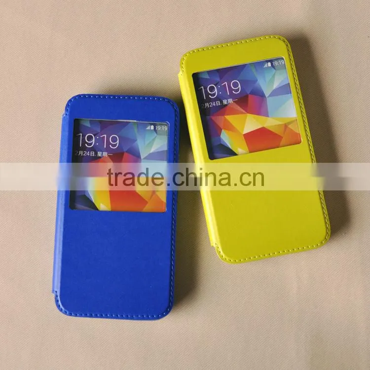 view flip case for Samsung S5 flip case with stand