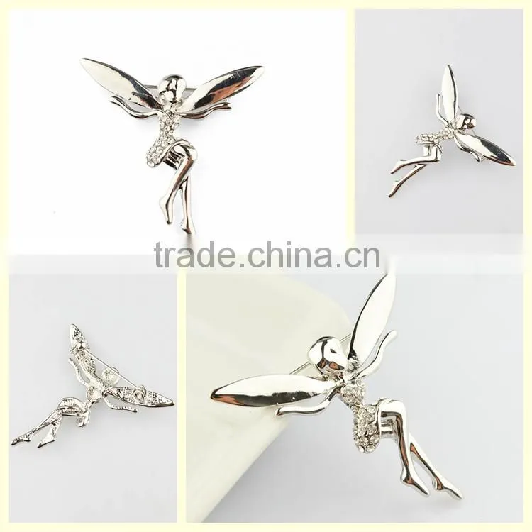 2014 alibaba website China women dancing angel brooches korea