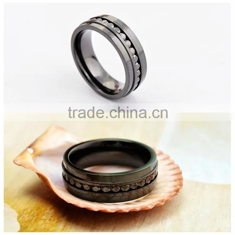 Jewelry parts wholesale black stone ring made in china