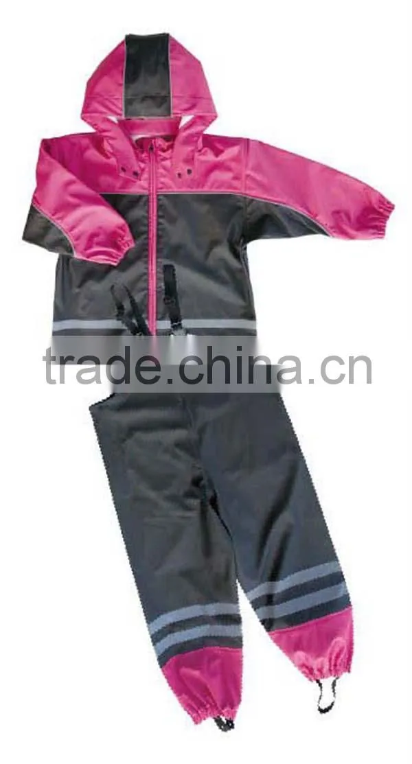 Fashion Waterproof Ladies PU Raincoat Jacket