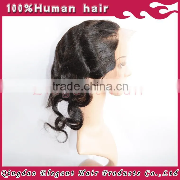 Qingdao hot hair product body wave indian remy hair comfortable swiss lace frontal closure