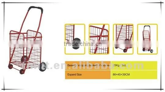 Beautiful Design Practical Aluminum Foldable Shopping Trolley Cart