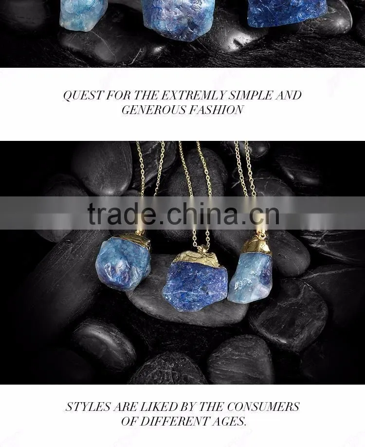 Popular beautiful stone necklaces jewelry, Fashion stone pendant necklace