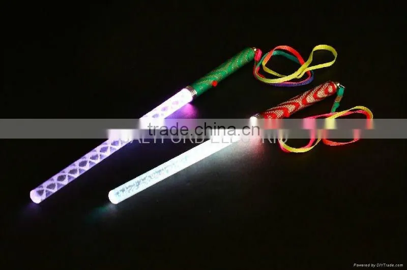 Flashing foam glow stick baton