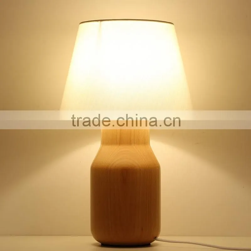 LED Wood table Light JK-879-20 Factory Price European Style Wood Base Table Lamp/lighting/led Table Light LED Wood table lamp