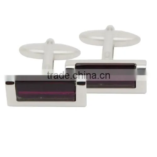 high quality stainless steel cufflinks Agate cufflinks
