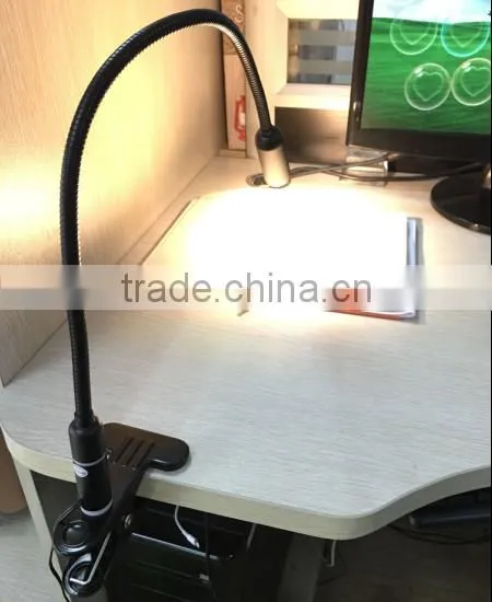 Rechargeable Warm Light Flexible LED Book Reading Light With AC Adapter