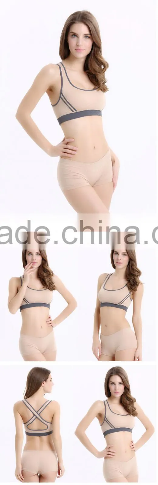 Girl Sport Seamless Pink Color Hot Sale Sex Women Sports Bra