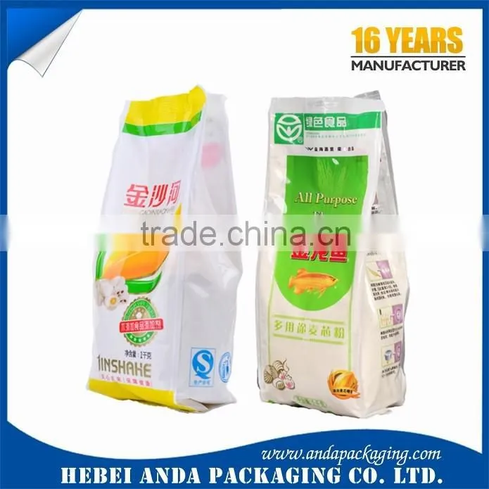 Heat Healing Plastic Potato Starch Packaging Bags/ PA+PE Plastic Lamination Bag/Moiture Proof Wheat Powder Packaging bag