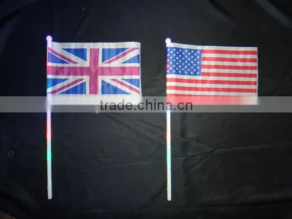 flashing led light up national flag