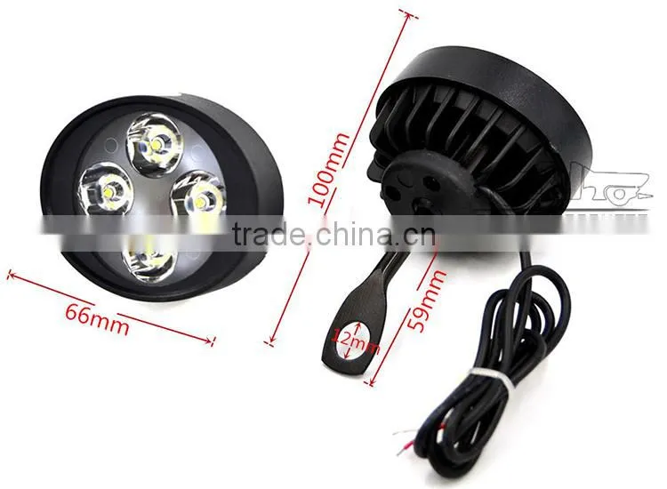BJ-SPL-007 Universal 5W Black Motorcycle LED Spot Light for Street Bike