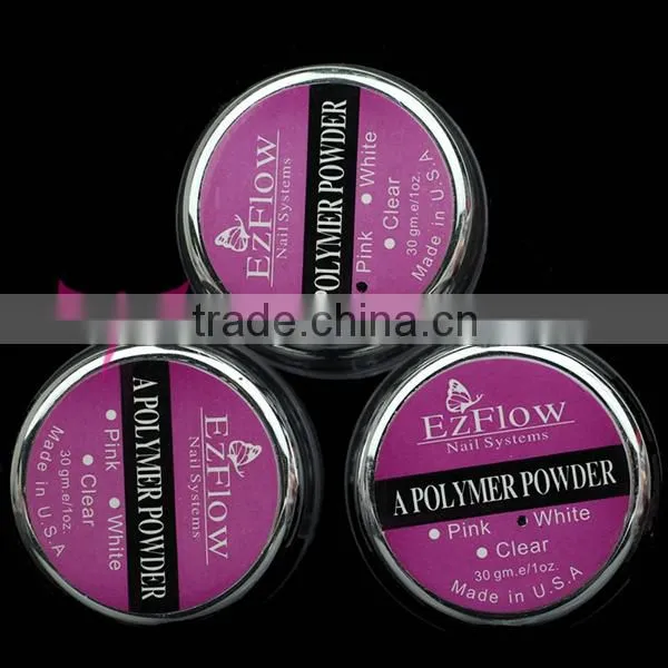 2015 30g nail acrylic polymer powder with clear,white and pink