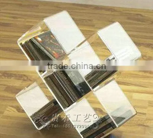 Modern Acrylic display rack ,acrylic cd display shelf