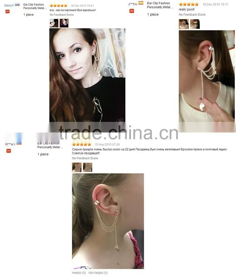 Latest new design earring/ hot sell simple gold earring