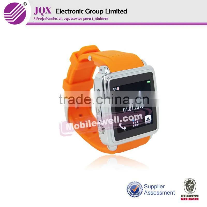 2014 hot selling watch phone latest android hand watch mobile phone MQ558L orange