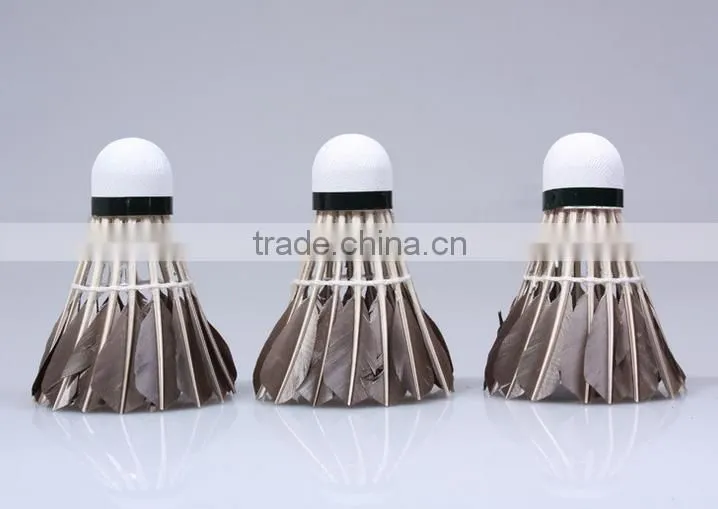 High Quality Black goose feather 12pcs/Barrel Badminton Ball White Teal Feather Sport Game Training Badminton