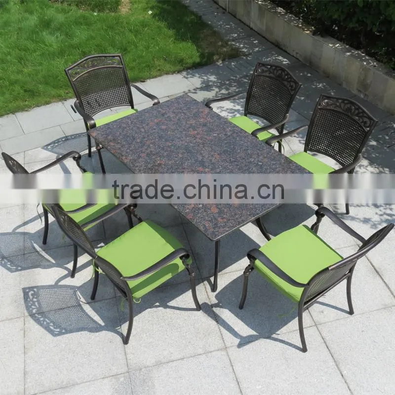 Outdoor Patio White Round Dining Table and Chairs Set Garden Furniture Cast Aluminium
