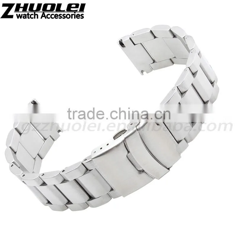 22|23mm high quality imported stainless steel watch bracelet for men's and women's Wholesale 3PCS