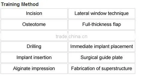 Factory price clinical drill model cableway/ dental implant model/implantes for teeth