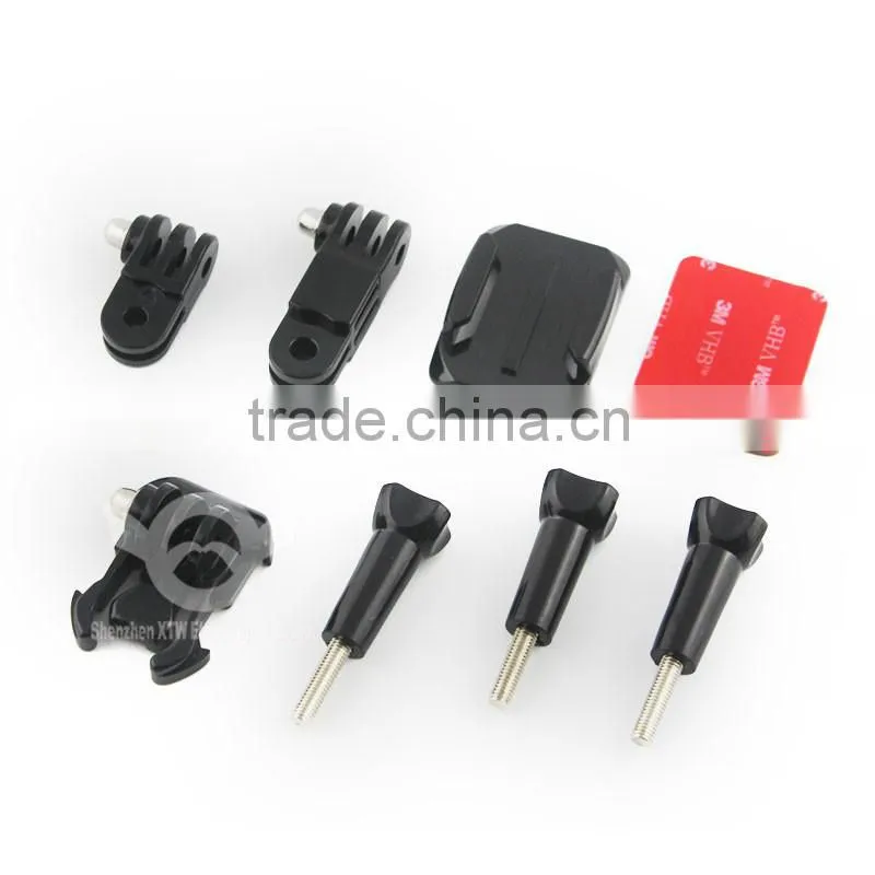 2016 hot selling gopro accessories Helmet Side Mount kit with Curved Adhesive Side Mount for GoPro Hero 4/3+/3/2/1