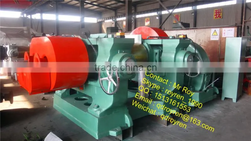 ALIBABA GOLDEN SUPPLIER Waste Tire Recycling Rubber Cracker Machine ce certification double-roller tire rubber crusher