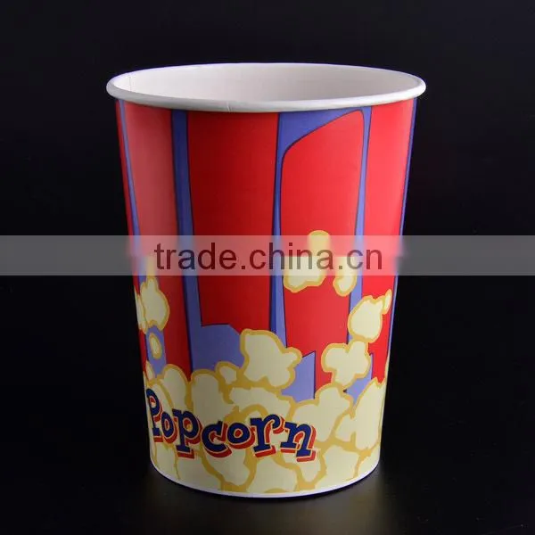 Custom printed paper popcorn buckets