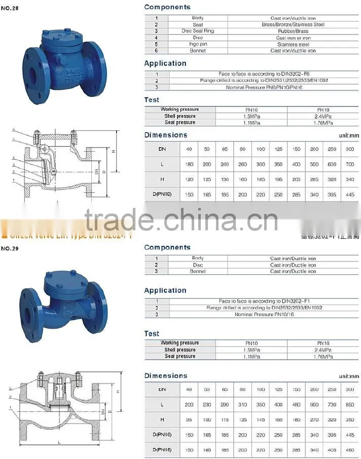 OEM Chinese factory JIS DPS swing wafer water check valve