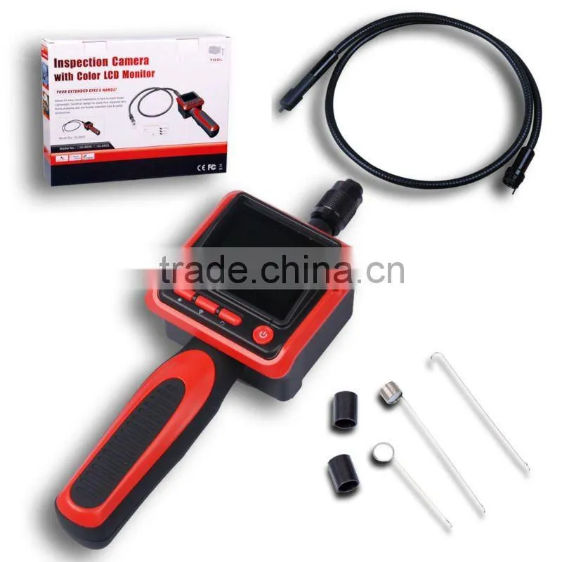 2.4" LCD 9mm Probe 4 LED Lights Video Endoscope Borescope Inspection Camera