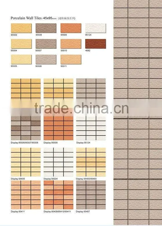 China Exterior wall paper tile with factory price 45x95 tiles