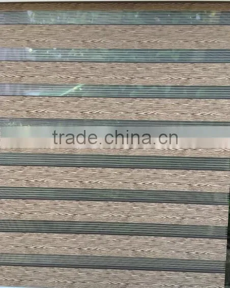 Europen Style Wooden Line Zebra Blinds Fabric