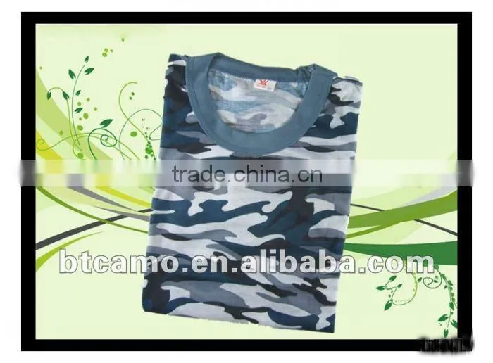100% cotton ocaean military camouflage t-shirt