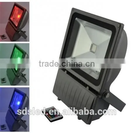LED 100W flood light IP65 Integrated Grey RGB LED floodlight