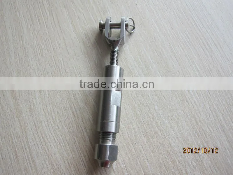 Brushed polished steel cable wire fittings for steel structure balustrades