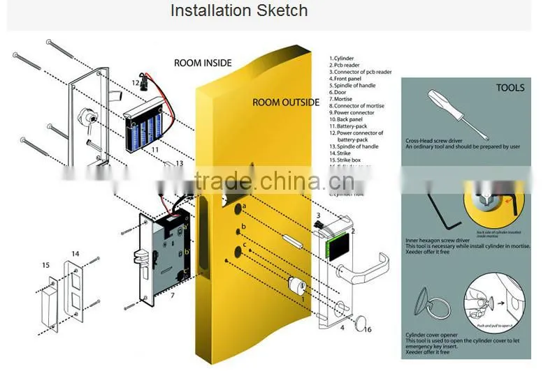 GD RFID Z-wave Electronic Key Door Lock
