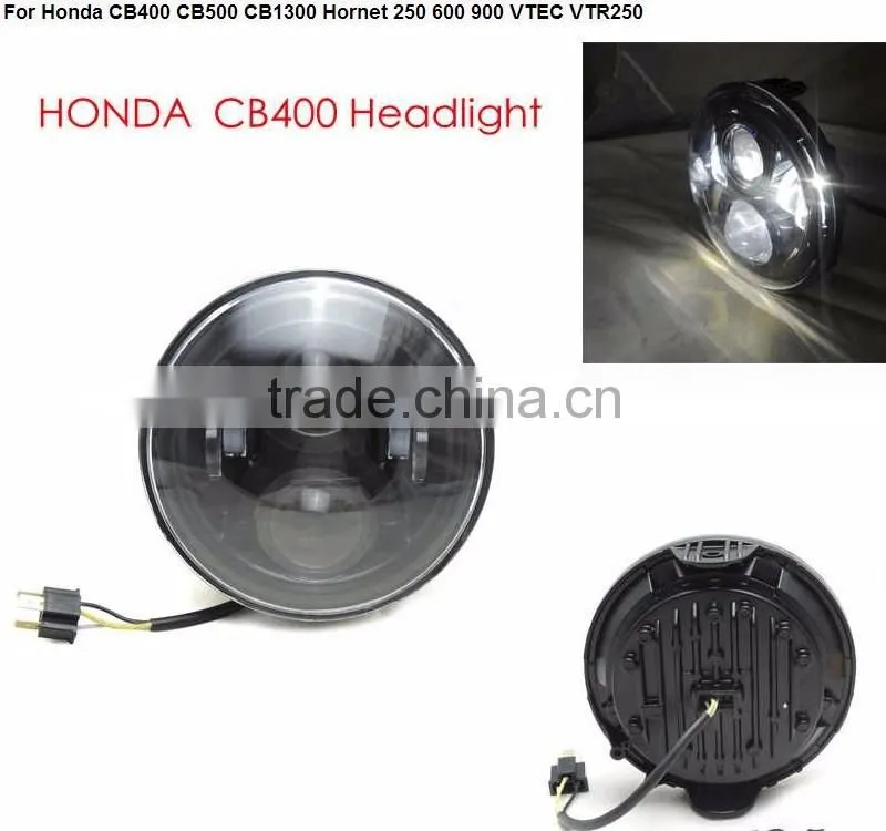 Wholesale 7" Round LED Motorcycle Head Light 7inch Led Lamp Headlight For Hornet250 600 900 VTEC VTR250 Honda CB400 CB500 CB1300