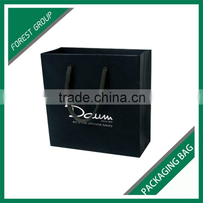 APPREAL INDUSTRY ART PAPER CLOTHING PACKAGING BAGS WITH HOT STAPPING LOGO BOTH SIDE