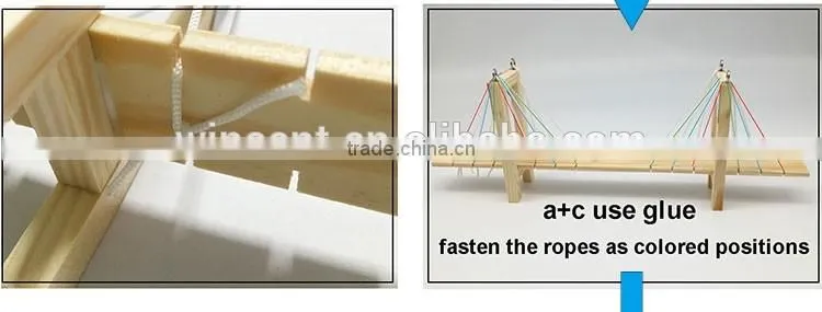 Wooden suspension bridge Puzzle Physics school toy